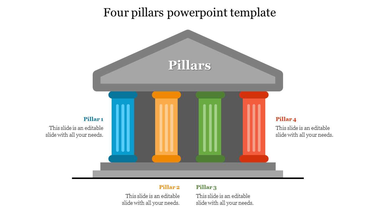 four pillars powerpoint template